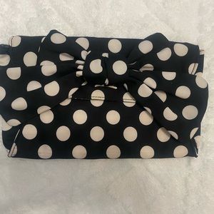 Lulu black handbag with white dots